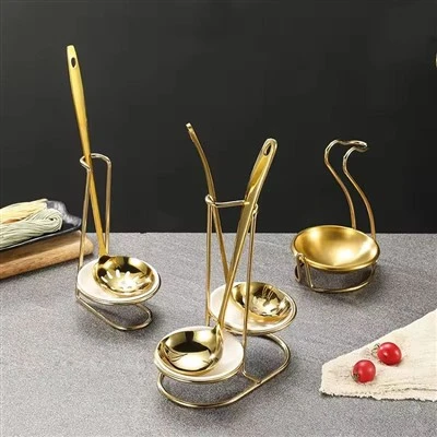 Изправен държач за лъжица за супа от неръждаема стомана
